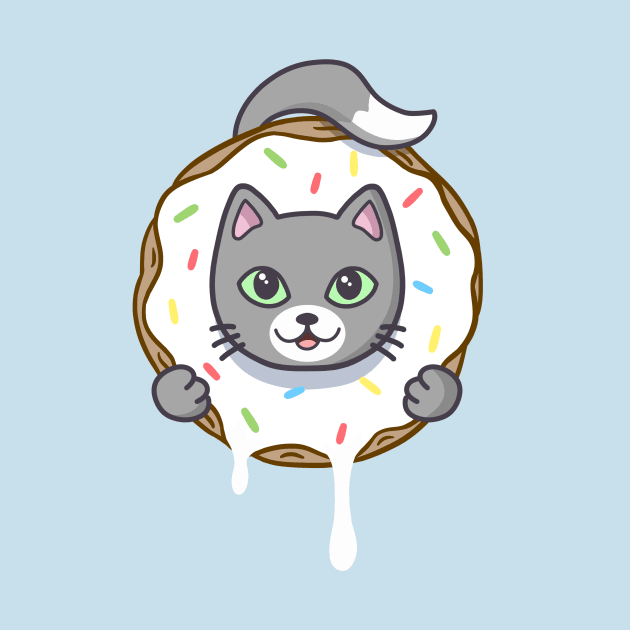 Donut Cat (Small corner design) by stephen0c