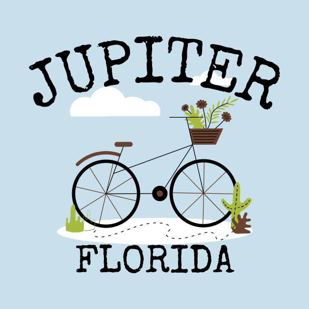 Jupiter, Florida Bicycle by Mountain Morning Graphics