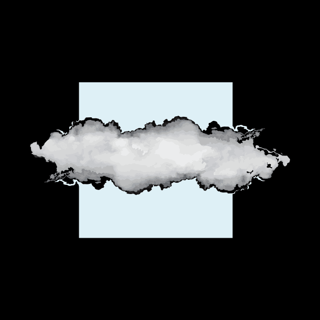 Light Blue Gray and Black Graphic Cloud Effect by fivemmPaper