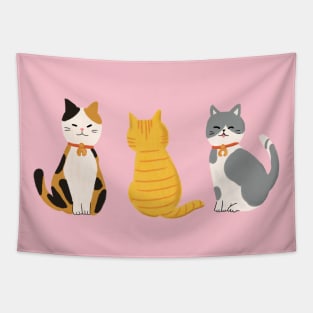 popcast three cats Tapestry