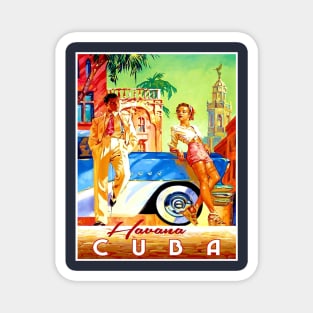 Havana Cuba Vintage Travel and Tourism Advertising Print Magnet