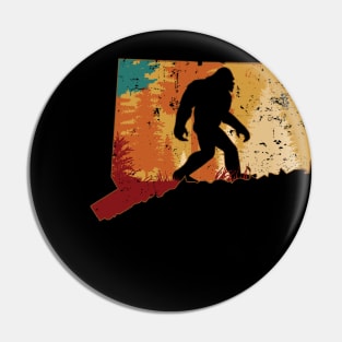 Bigfoot Retro Vintage Sasquatch Connecticut Pin