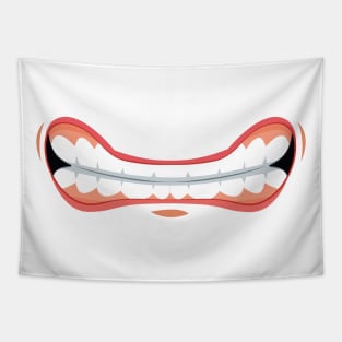 Comic Mouth Teeth funny design gift Tapestry