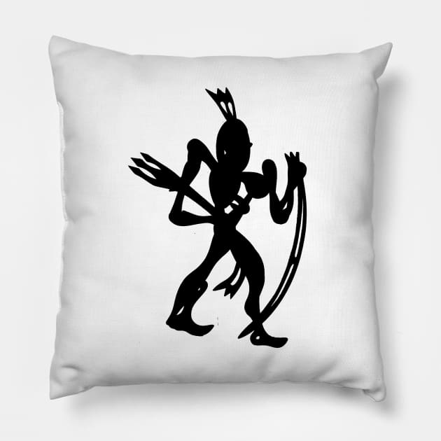 Tribal figure Pillow by Made the Cut