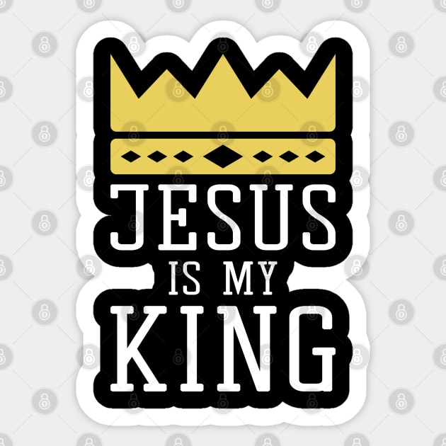 Jesus Is My King Cool Motivational Christian - Jesus Is My King - Sticker