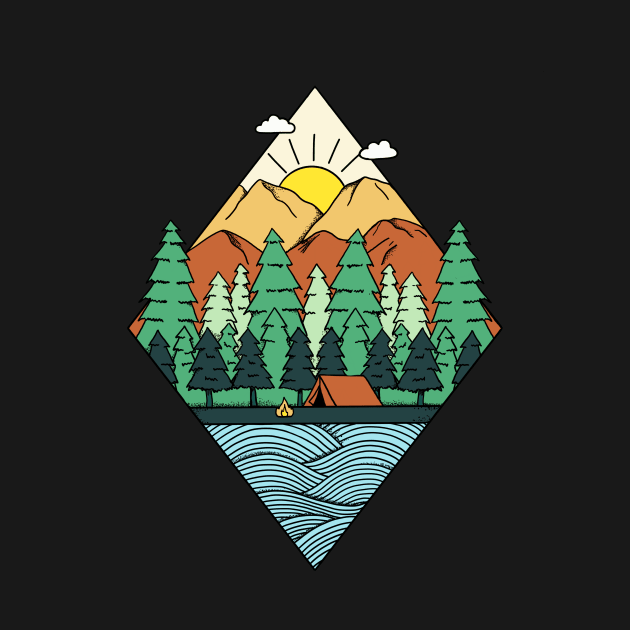 Mountains Diamond by coffeeman