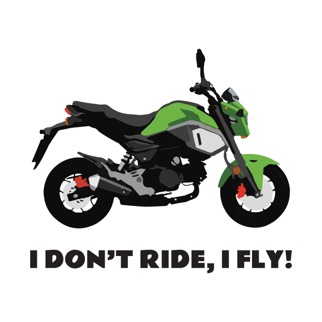 I don't ride, I fly! Honda Grom Orange 2020 by WiredDesigns