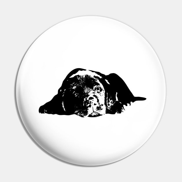 Labrador Retriever Puppy Dog Modern Minimalist Pin by ElegantCat