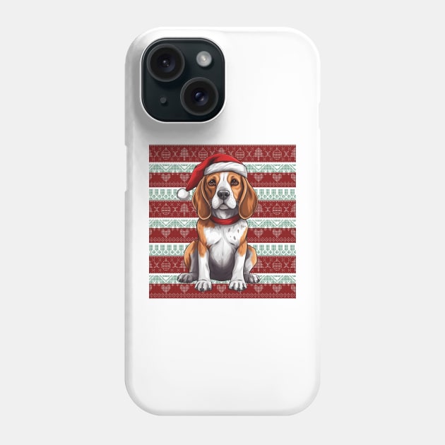 Funny Beagle Dog Christmas Ugly Phone Case by Zaaa Amut Amut Indonesia Zaaaa