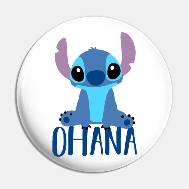 Stitch Ohana Pin by MinimalistTShirts