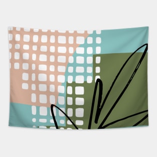 Abstract Lines And Soft Colors Tapestry