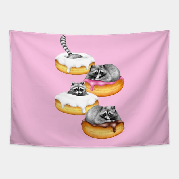 A Raccoon's Doughnut Fantasy Tapestry by PerrinLeFeuvre