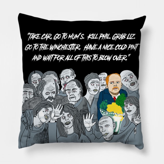 Shaun of the Dead Zombies at the Winchester Pillow by EmmaFifield