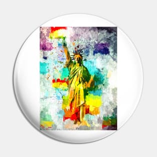 Grunge Liberty for All Pin