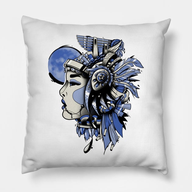 moon face Pillow by weirdesigns