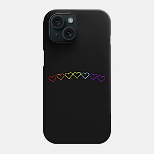 Proud rainbow hearts Phone Case