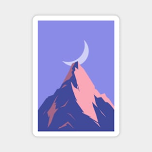 Dreamy Mountaintop Illustration Magnet