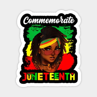 Juneteenth Afro Woman Black Queen African American Magnet