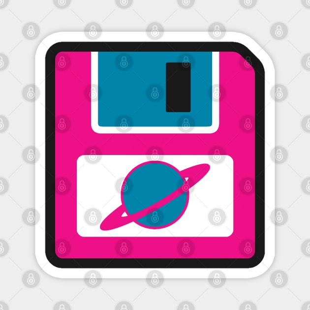 Floppy Disk - Hot Pink Magnet by UndrDesertMoons