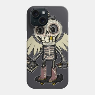 Skullman on a Skateboard Phone Case