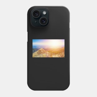 Mountain panorama at sunset Phone Case