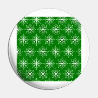 Snowflake Flower Pattern - Lime Green Pin