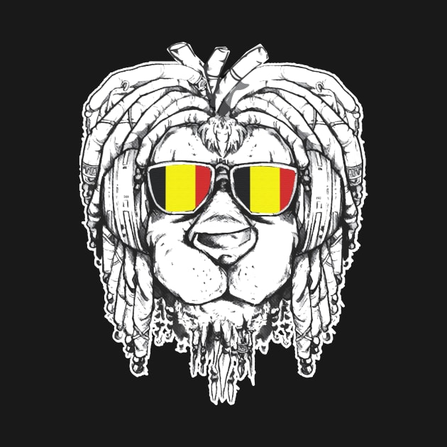 Rasta Reggae Lion Belgium Gift Rastafari by Pummli