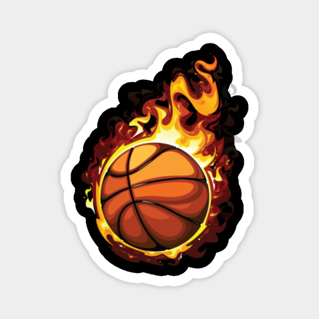 Basket Ball Flaming Basketball Nba Jam Basketball Magnet