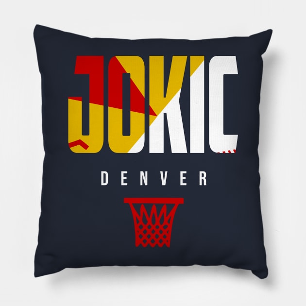 Jokic Denver Basktball Warmup Pillow by funandgames