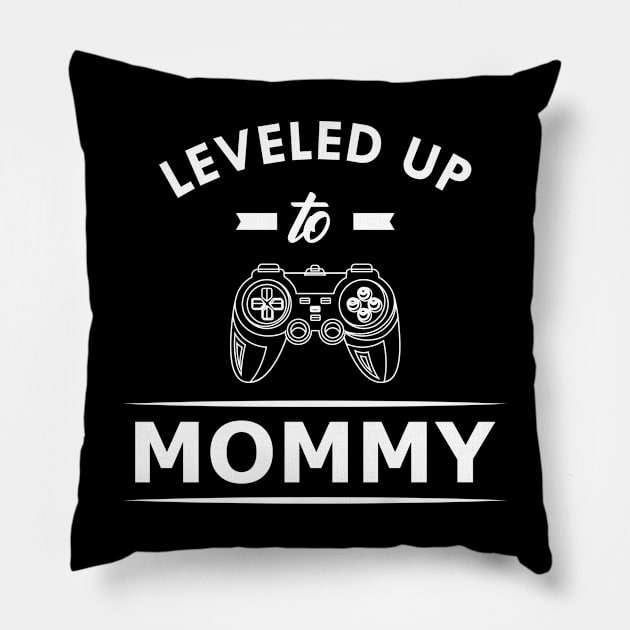 New mommy - leveled up to mommy Pillow by KC Happy Shop