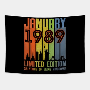 January 1989 35 Years Of Being Awesome Limited Edition Tapestry