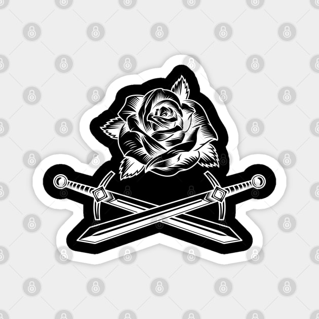 Rose & Sword Magnet by salimax