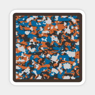 Grey Blue Digital Camouflage Magnet