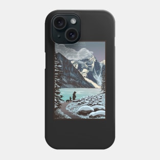 Retro Lake Louise Travel Poster Phone Case