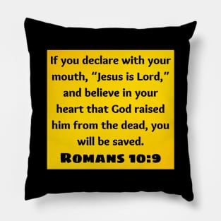 Bible Verse Romans 10:9 Pillow