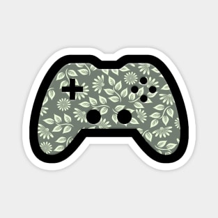 Flower Plant Leaf Pattern - Gaming Gamer Abstract - Gamepad Controller - Video Game Lover - Graphic Background Magnet