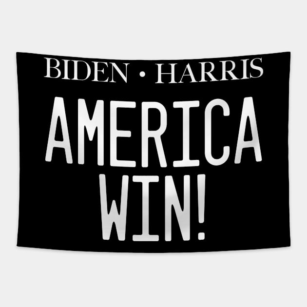 Political - America Win! - Biden Harris Tapestry by Your Funny Gifts