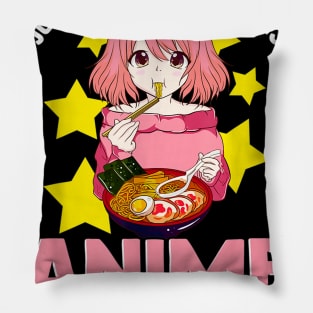 Just A Girl Who Loves Anime and Ramen Bowl Japanese Noodles Pillow