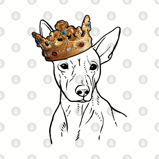 American Hairless Terrier Dog King Queen Wearing Crown by millersye