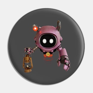 Pink Cute Robot Pin