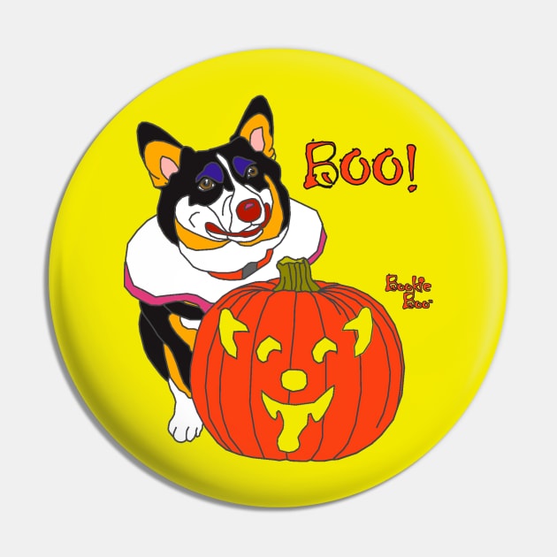 Bookie Boo the Corgi Clown - Boo! Pin by LeiaPowellGlass