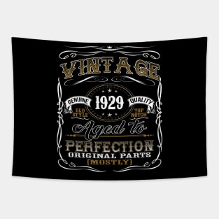 Vintage 1929 Shirt 90th Birthday Gift Ninetieth Bday T Shirt Tapestry