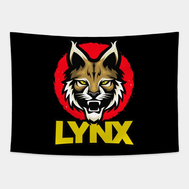 Lynx Big Cat Cats Lover Gift Tapestry by Foxxy Merch