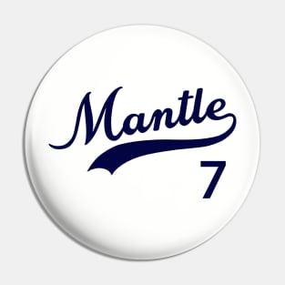 Mickey Mantle 7, Yankees Pin