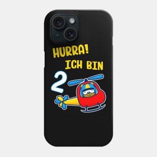 Kinder 2. Geburtstag Junge Hubschrauber Helikopter Phone Case