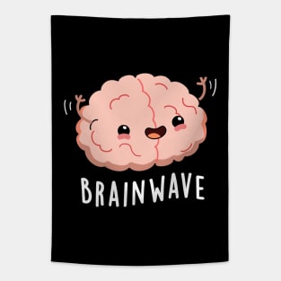 Brain Wave Cute Anatomy Pun Tapestry