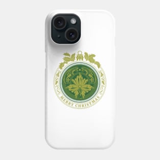 Merry Christmas green ornament Phone Case