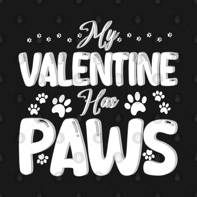 my valentine has paws white by mdr design