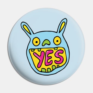 Yes man affirmative bunny rabbit Pin