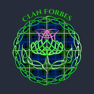 Forbes Scottish Tartan Celtic Thistle T-Shirt